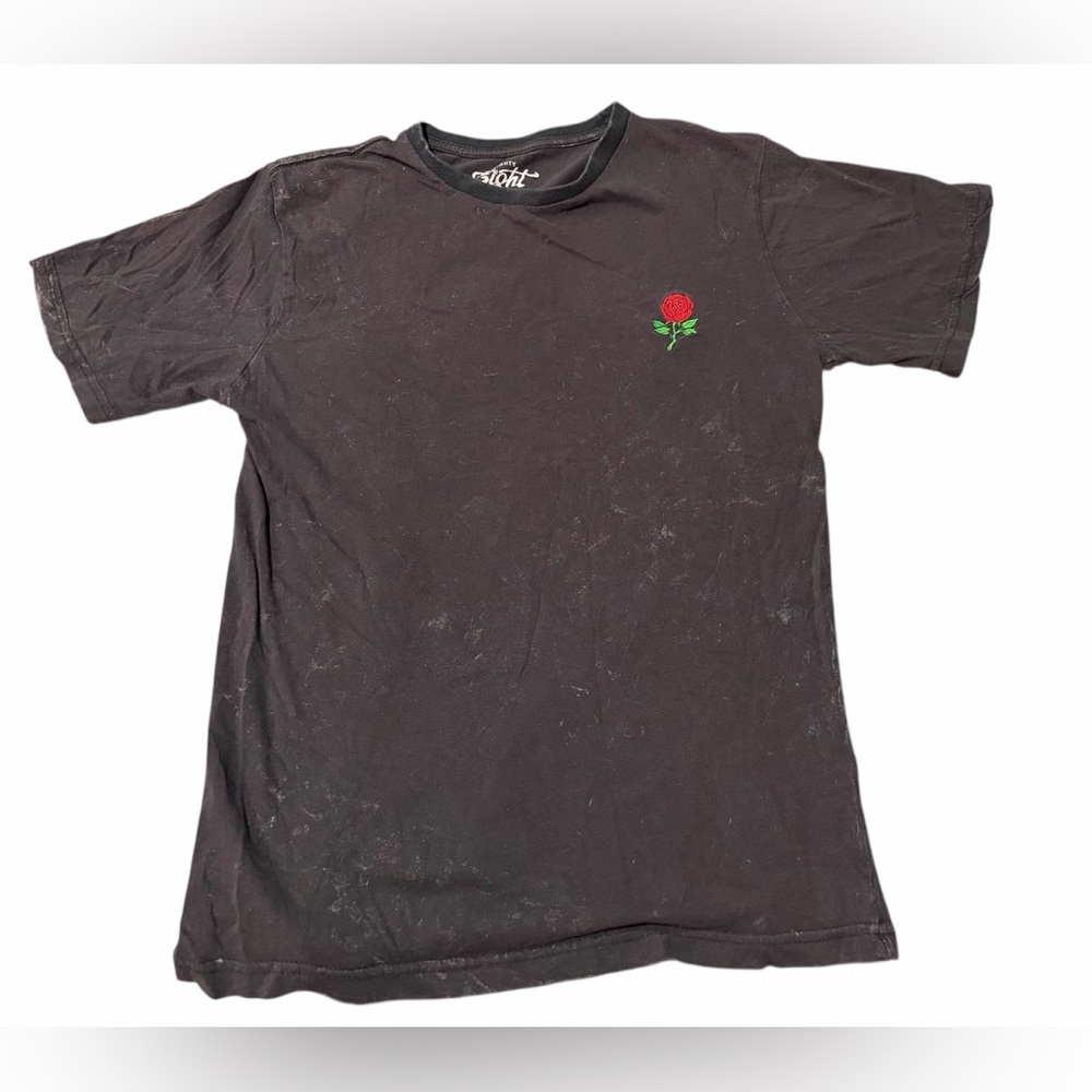 Eighty Eight Brand Black and red Rose  
T-Shirt Size XS